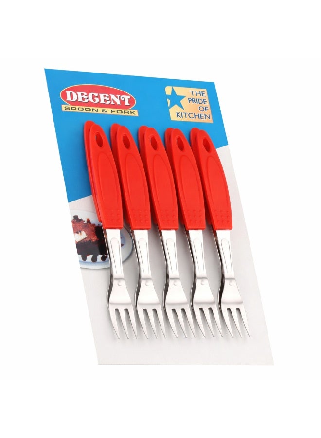 Decent Deluxe Fruit Fork Set of 10 | Stainless Steel Forks | Ergonomic Handle | Mirror Finish | Dessert & Fruit Fork Set For Home, Kitchen, Restaurant, Dishwasher Safe - Image 2